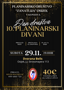 10. Planinarski divani – Dan društva PD “Zanatlija” Osijek